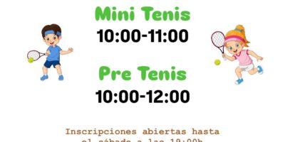 Torneo infantil MiniTenis y Pretenis marzo 2026