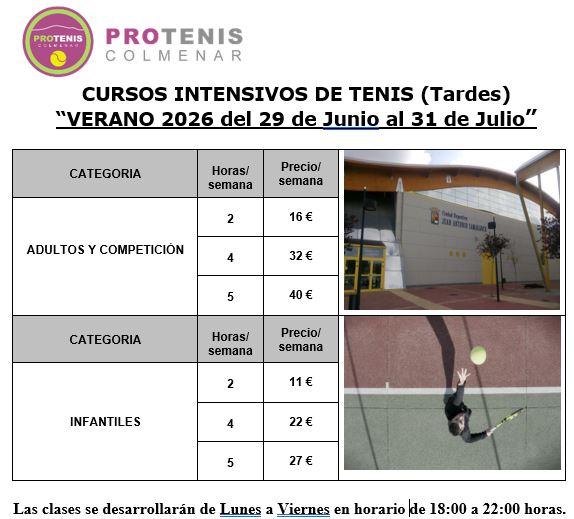 Intensivos de Verano (29 Junio-31 Julio 2026)